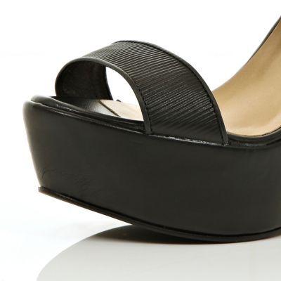 Black platform wedges