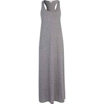 Grey racer back maxi dress