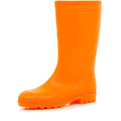 Orange fluro JuJu wellies