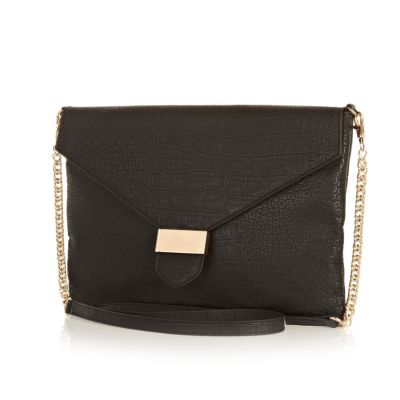 Black snake cross body bag 