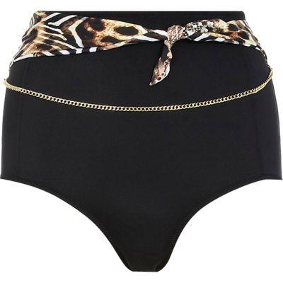 Brown Pacha high waisted bikini bottoms