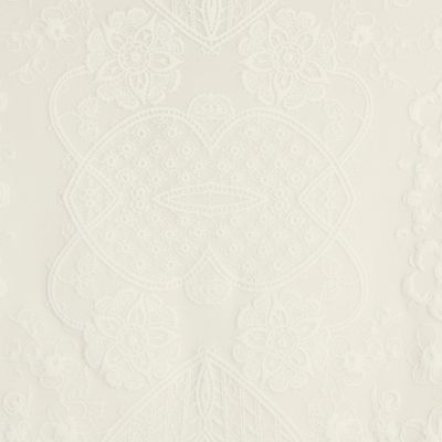 White raised puff patterned pencil skirt