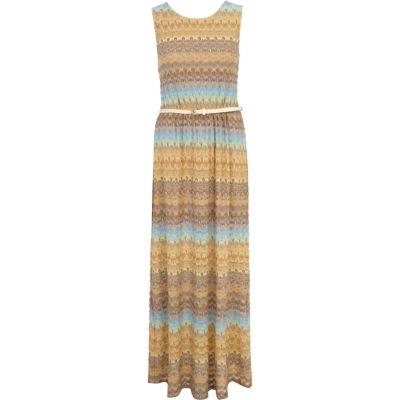 Blue Chelsea Girl belted maxi dress