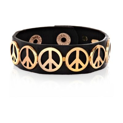 Black Peace sign bracelet