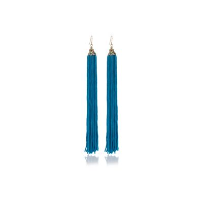 Turquoise tassel earrings