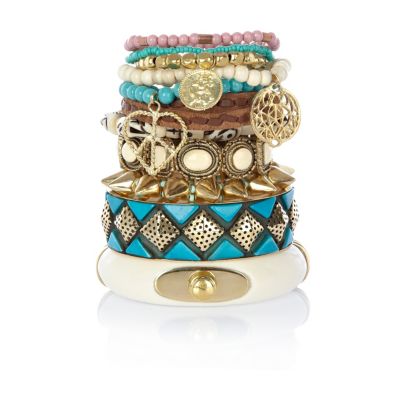 Turquoise eclectic bracelet pack