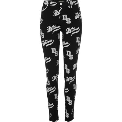 Black varsity print Molly jeggings