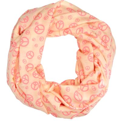 Pink peace print lightweight snood