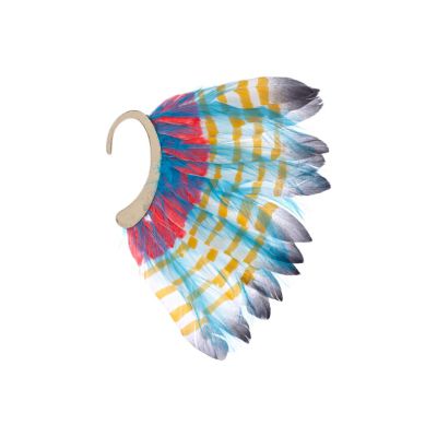 Gold tone feather ear cuff