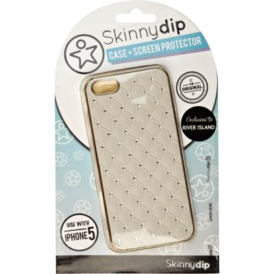 Cream Skinnydip iPhone 5 quilted case