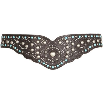 Black studded western statement belt