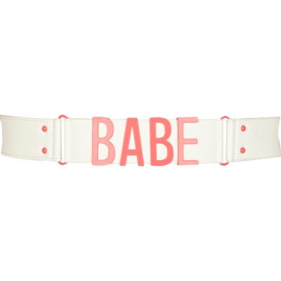 White fluro babe waist belt