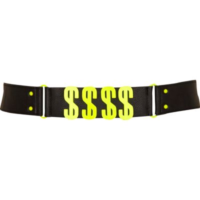 Black fluro dollar sign waist belt