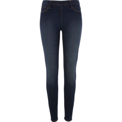 Dark wash flat front Molly jeggings