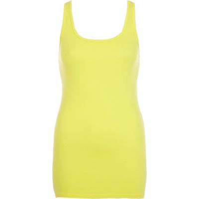 Yellow scoop neck vest