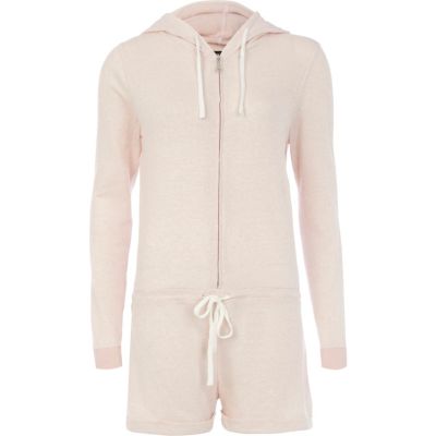 Pink hooded playsuit