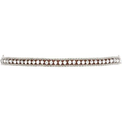 Brown diamante embellished waist belt