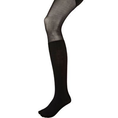 Black Pretty Polly over the knee sock tights