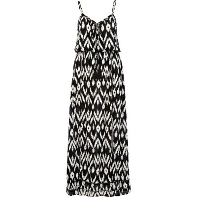 Black and white aztec print maxi dress 