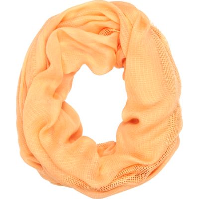 Orange mesh snood