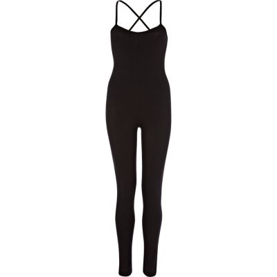 Black leotard jumpsuit