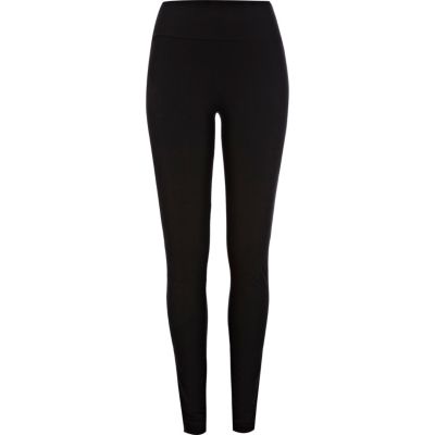 Black extra long high waisted leggings