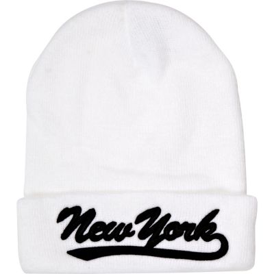 White New York beanie hat