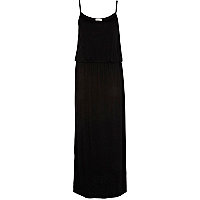 Black waisted cami maxi dress