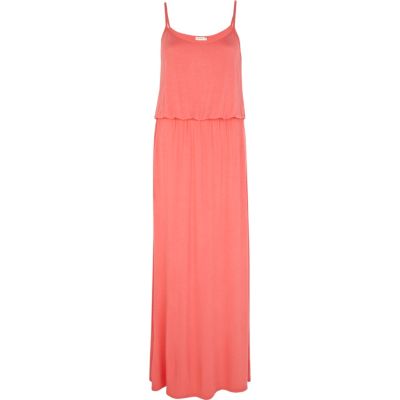 coral maxi dress