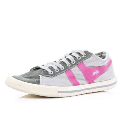 Pink Gola colour block trainers