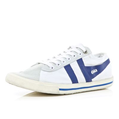 Blue Gola colour block trainers