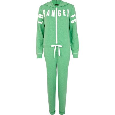 Green marl Los Angeles onesie