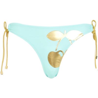 Green Pacha foil print bikini bottoms