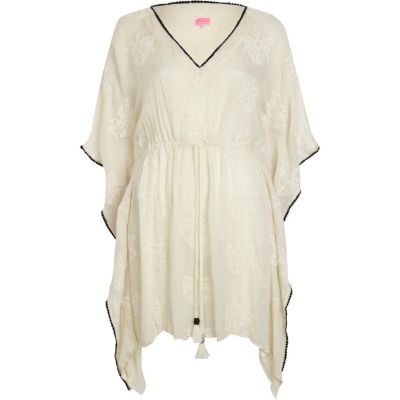 Cream cheesecloth kaftan