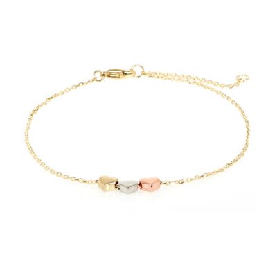 Gold tone tiny heart bracelet