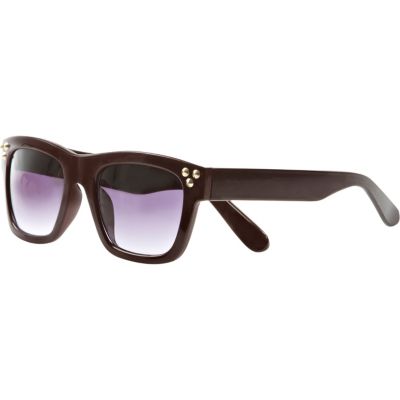 Dark red studded retro sunglasses