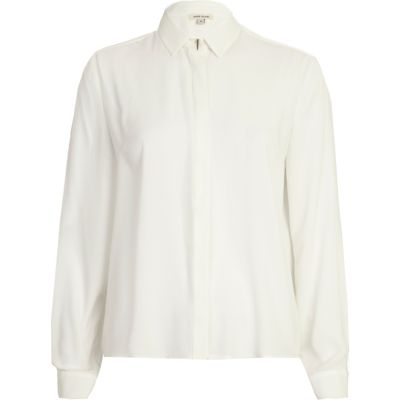 White spike detail longsleeved shirt