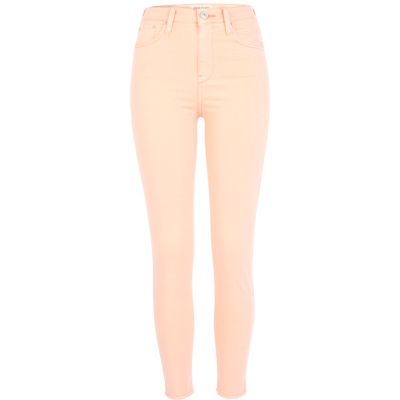 Light orange Lana superskinny jeans