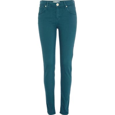 Dark teal Amelie superskinny jeans