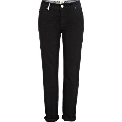 Black Lexie slim boyfriend jeans