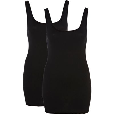 Black scoop neck vest pack
