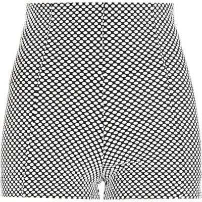 Black and white polka dot city shorts