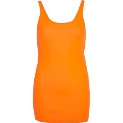 Bright coral scoop neck vest