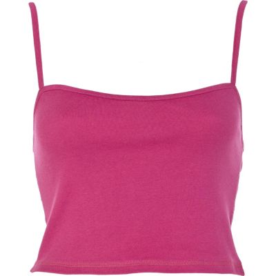 Purple rib cropped vest 