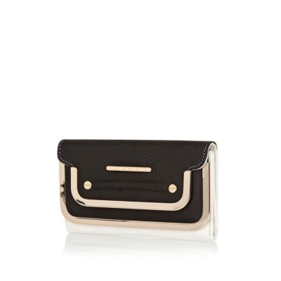 Black metal bar trimmed purse