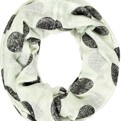 Pale aqua spot print lightweight snood