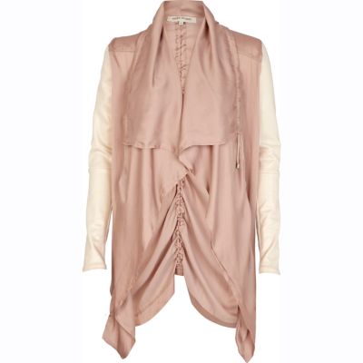 Pink lightweight waterfall biker jacket 