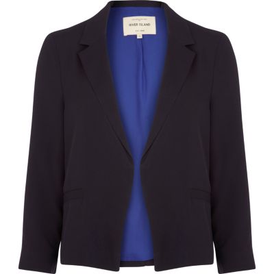 Navy boxy blazer 