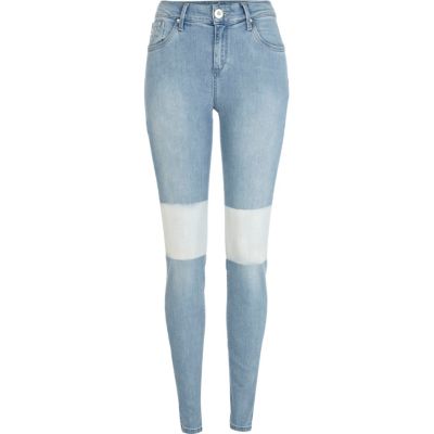 Light wash bleached Amelie superskinny jeans