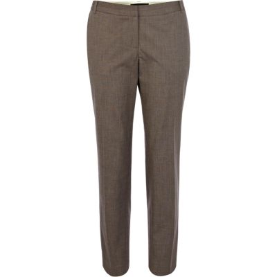 Brown smart cigarette trousers